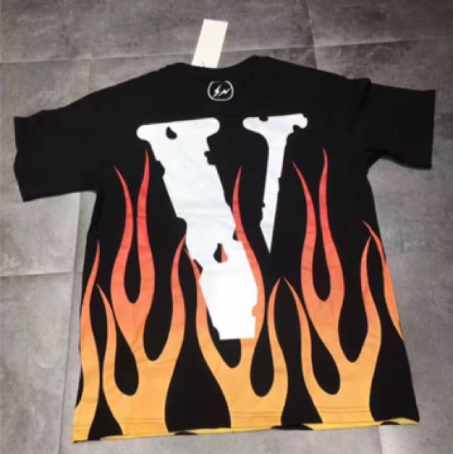 Vlone flame sale shirt