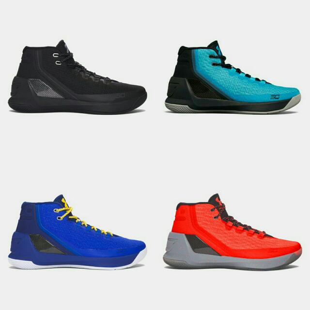 Authentic Timed Sale USA Under Armour Curry 3 Basketball Shoes PO