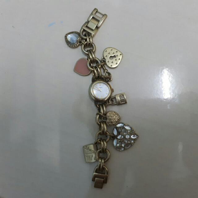 Ladies charm on sale bracelet watch