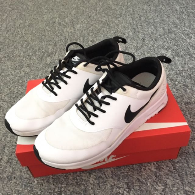 Nike Air Max Thea White Black Laces, Women's Fashion, Shoes Nike Air Max Thea White Black Laces, Women's Fashion, Shoes