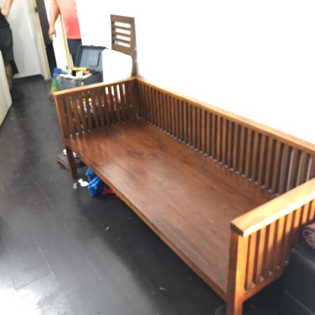 Teak Wood Day Bed Furniture Beds Mattresses On Carousell