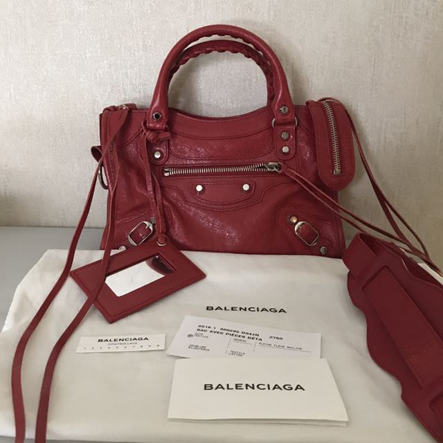balenciaga classic silver mini city