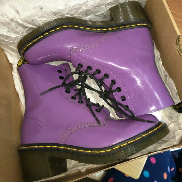 purple patent dr martens