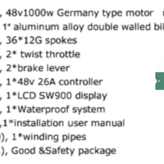 Ebike Conversion Kit ( only ) battery NOT included (Category: Bicycles) located in Manila. Submitted by jeffpoy3 (Listing ID 115115969, Image 3). Description: For Bikers who what to Convert ur Reg.Bike to ELECTRIC-BIKE / E-bike here is the cheapest way for hobbiest to enjoy their Ride like a motorcycle - with Exercise & FUN , ( few wire repair needed for some since it's been a while already but working good condition.) AVAILABLE FOR 26"Rim FRONT 