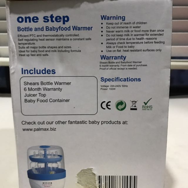 Shears Bottle And Babyfood Warmer, Babies & Kids, Nursing & Feeding