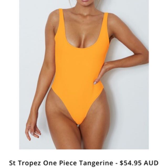 tangerine one piece swimsuit