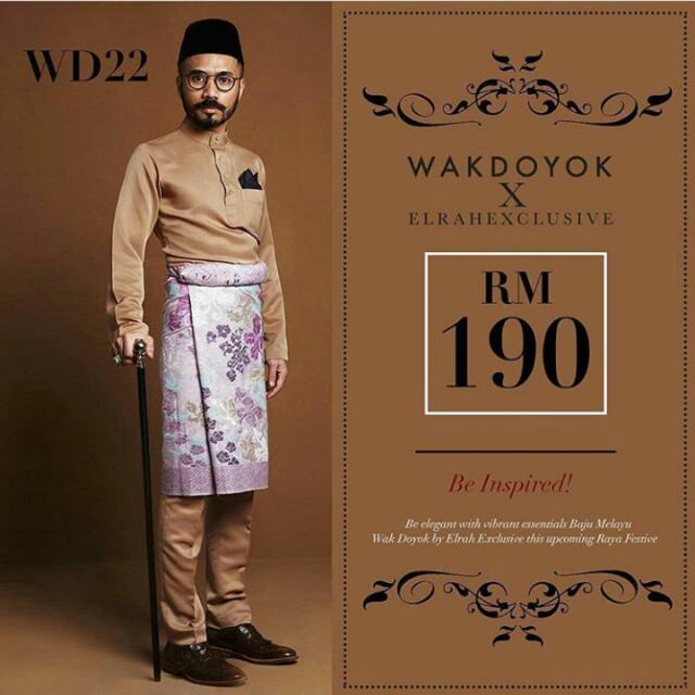  Baju  Melayu  Murah  Wak Doyok Size S New Men s Fashion 