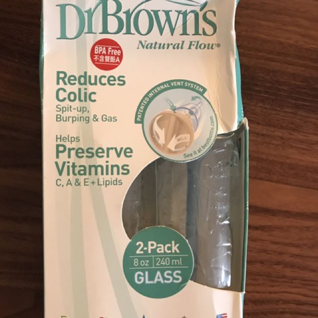 Dr Brown 240ml Glass Bottles, Babies & Kids, Nursing & Feeding, Breastfeeding & Bottle Feeding