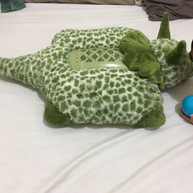 Dream Lites By Pillow Pets Light Up Plush Toy Green Triceratops