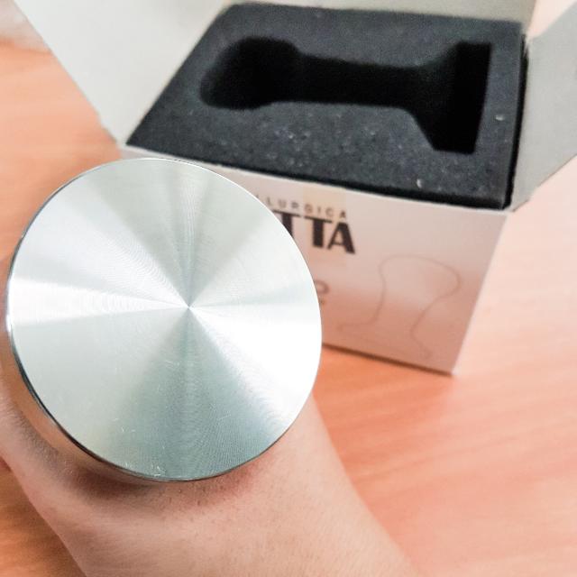 Motta Professional Flat Base Coffee Tamper, 58mm, Bubinga Handle