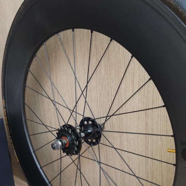 Roue Arrière BLB Notorious 90 28" - Rose, Moyeu Miche Pistard