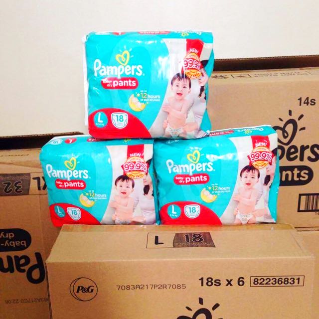 pampers dry pants large price