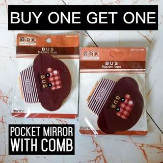 Pocket Mirror With Comb