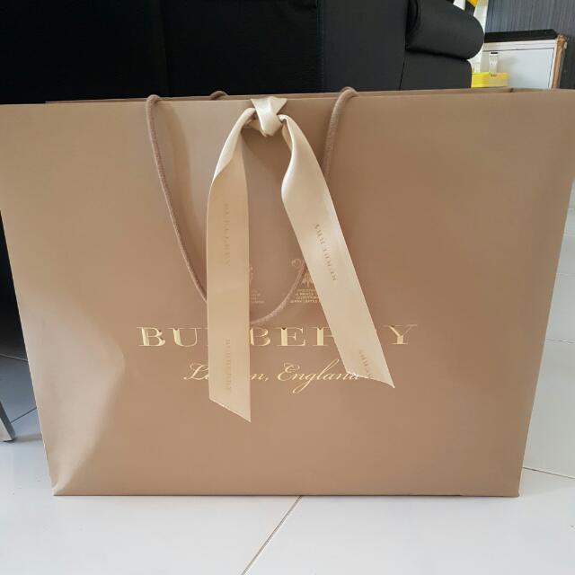 Burberry Paper Bag, Luxury, Bags 