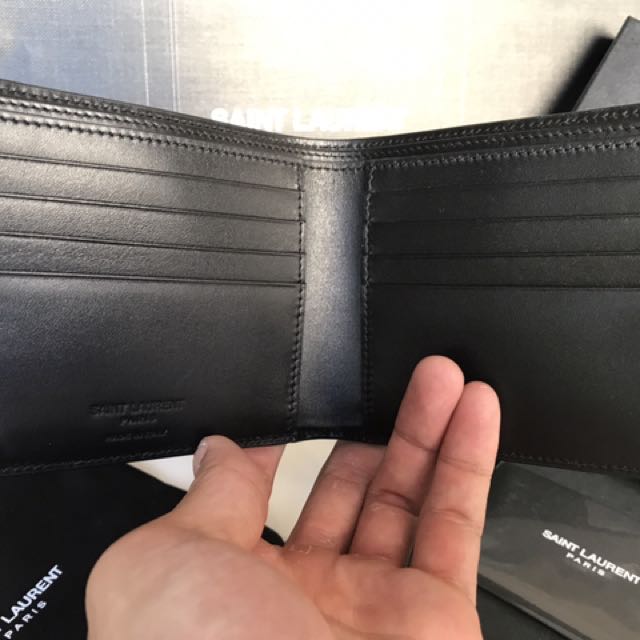 Saint Laurent Croc-embossed leather wallet