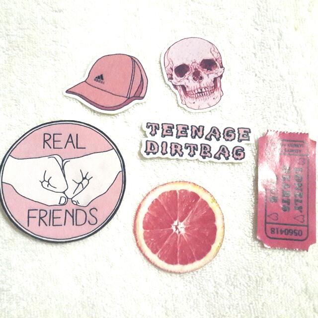 Cute Pink Grunge Tumblr Stickers, Design & Craft, Craft ...