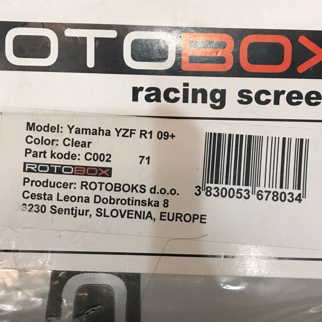 Roto Box Bubble (Yamaha YZF R1), Motorcycles, Motorcycle Accessories on ...