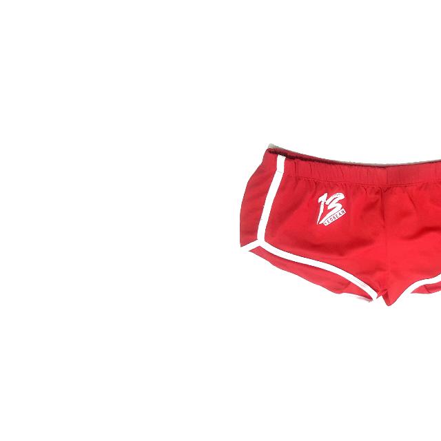 Red discount festival shorts