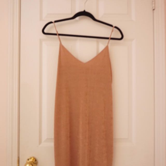 zara orange slip dress