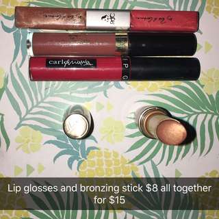 Lipglosses And Bronzer