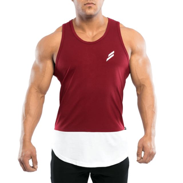Doyoueven Maroon Drop Tank Size M Tight Fit Men S Fashion