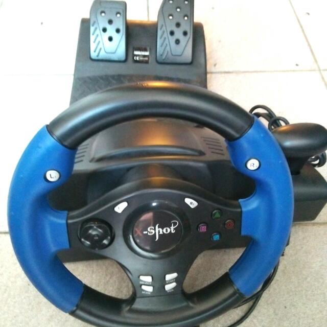 Gaming/Steering Wheel Untuk PC/PS1/PS2/PS3 (Stir Untuk Game Balapan