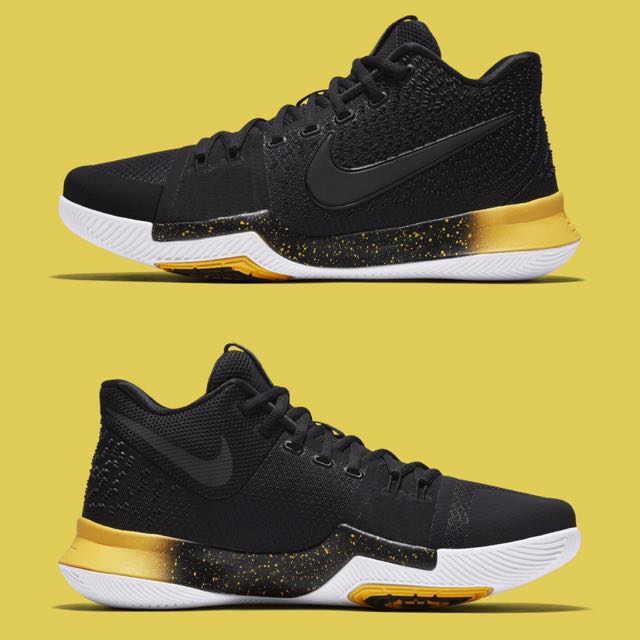kyrie irving black and yellow shoes