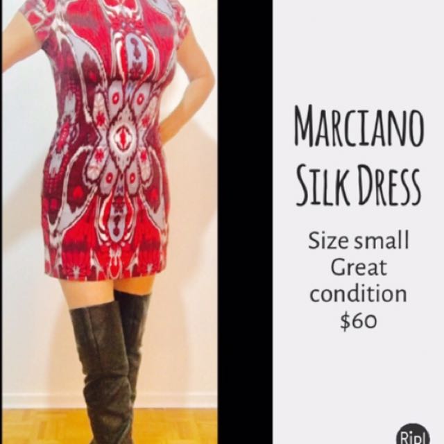 marciano silk dress