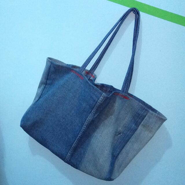Tote Bag Jeans Design Craft Artwork On Carousell