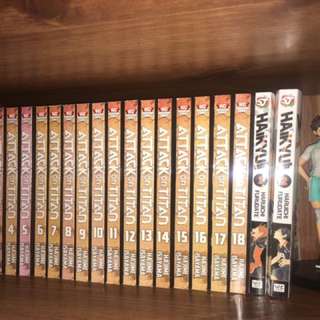 MANGA LOT - 34 BOOKS! Attack on Titan, Haikyu!!, Tokyo Ghoul, ETC. MANGA LOT - 34 BOOKS! Attack on Titan, Haikyu!!, Tokyo Ghoul, ETC.