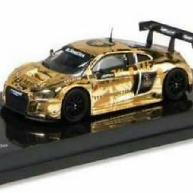 Free Shipping** 1/64 Tarmac Works Audi R8 LMS GT Asia 2016 Gold 