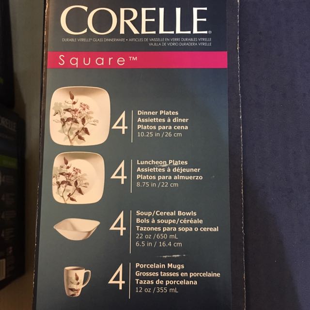 16 Piece Corelle Set Twilight Grove Kitchen Appliances On Carou