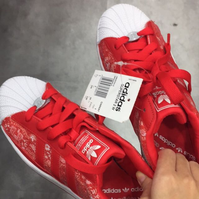 adidas superstar 2 red white