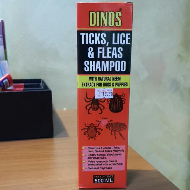Dinos ticks lice outlet & fleas shampoo
