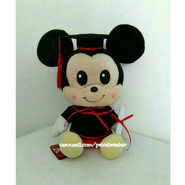 mickey mouse graduation plush