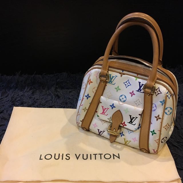 Louis Vuitton White Monogram Multicolore Canvas Priscilla Bag