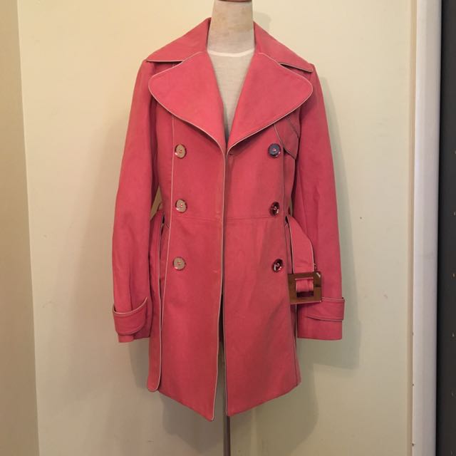 Pierucci Pink Trench Coat Size 8 Au Women S Fashion Clothes On
