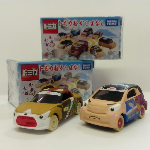 Tomy Tomica日本童話故事抽獎車 桃太郎系列 桃太郎 Toyota Iq 狗 Daihatsu Copen 金屬火柴盒車仔 69兩部 玩具 遊戲類 玩具 Carousell