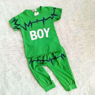 Setelan Boy Green