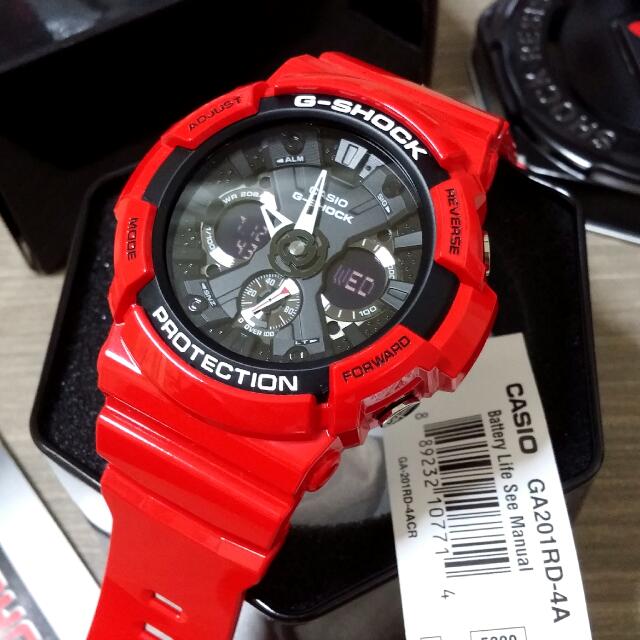 Authentic Casio G SHOCK GA 201RD 4A Gshock Fashion Sports watch Original