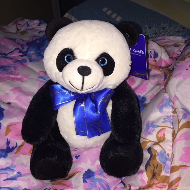 panda stuffed toy blue magic