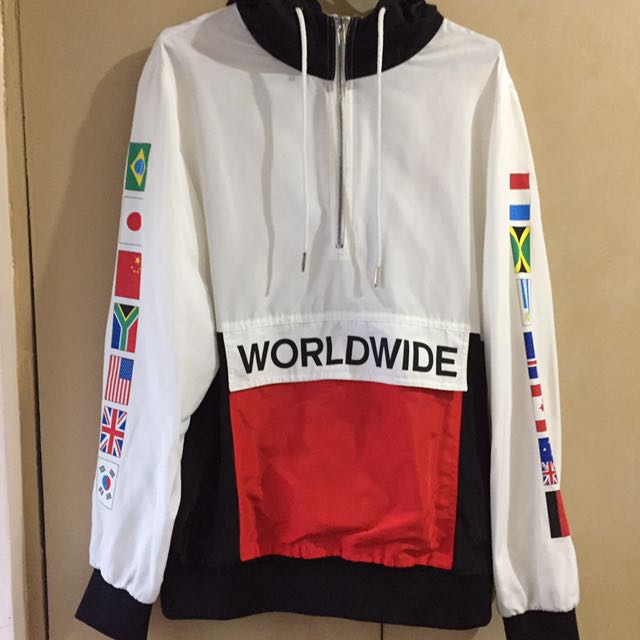 SALE Forever 21 Men Worldwide Windbreaker
