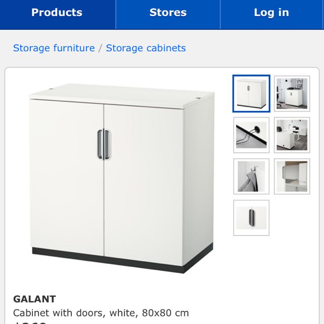 GALANT cajonera, blanco, 80x80 cm - IKEA