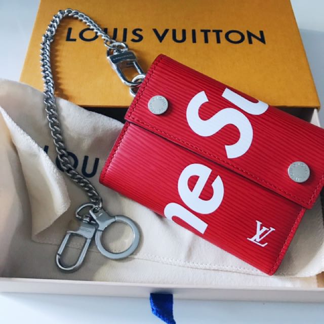LV Supreme Long Wallet, Luxury, Bags & Wallets on Carousell