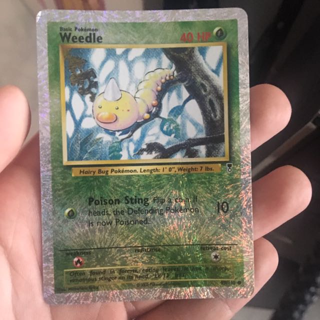 Reverse holo Weedle 99/110, Hobbies & Toys, Toys & Games on Carousell