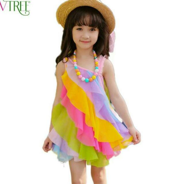 childrens rainbow dress