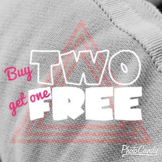 BUY TWO GET ONE FREE