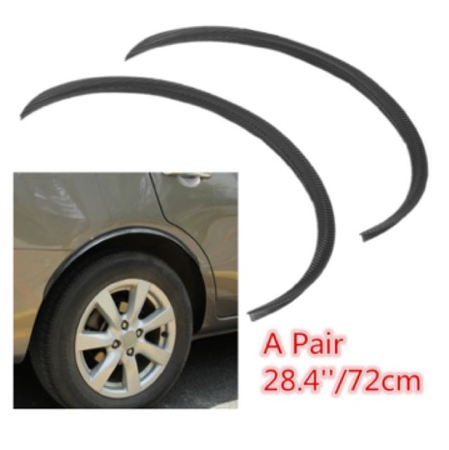 72cm Carbon Fiber Car Wheel Eyebrow Sticker Fender Flare Protector Strips Black Flender Car Accessories On Carousell