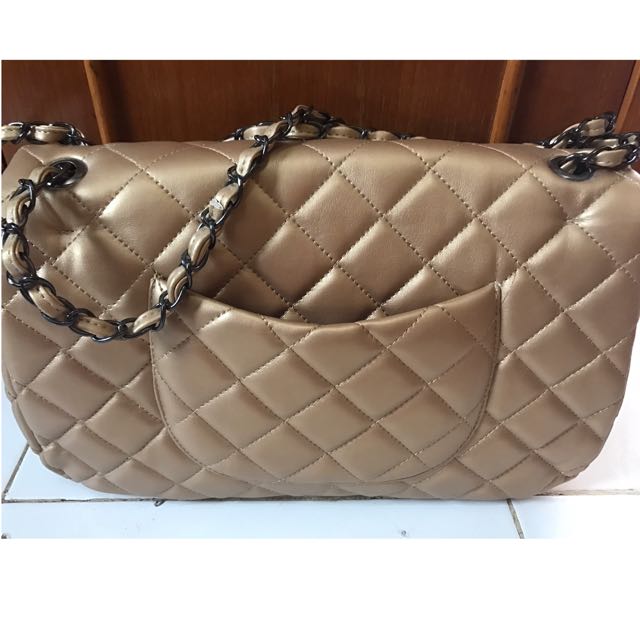 Baru Tas Chanel Kw Super Warna Gold Fesyen Wanita Tas Dompet