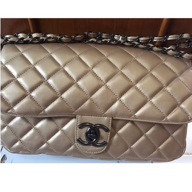 Baru Tas Chanel Kw Super Warna Gold Fesyen Wanita Tas Dompet Di Carousell
